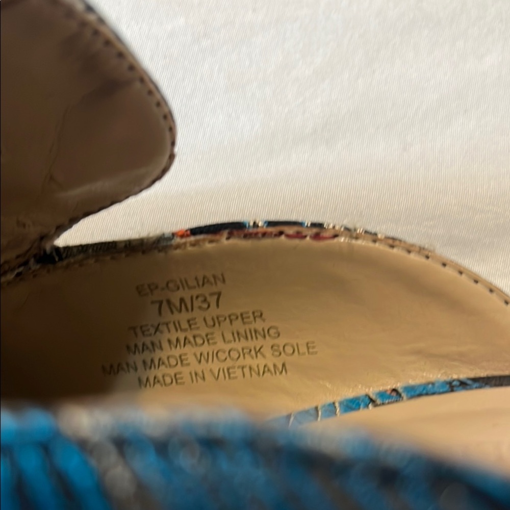 Enzo Angiolini Gilian women’s round toe Multicolor Mules Sz 7 - Picture 7 of 7
